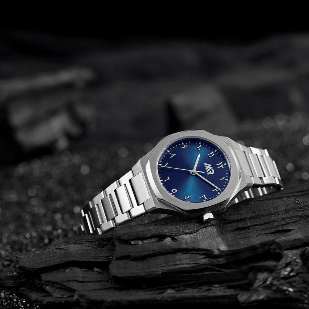 Chiny Blue Silver - size 34mm